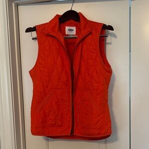 Old Navy Bright Orange Quilted Vest